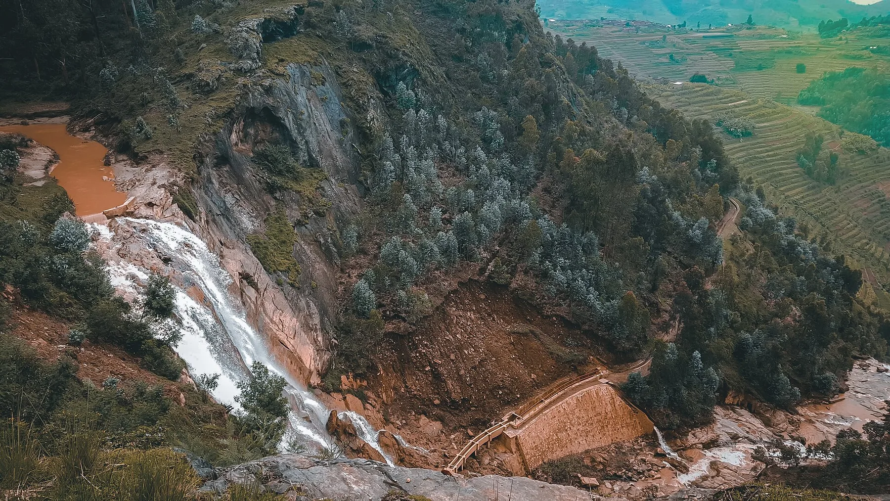 Ndaba Falls in Karongi, Rwanda.
